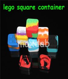 boxes 100 pcs square Nonstick Shatter Concentrate Silicone Cure Cubes Jar Container glass bong ti nails7267804