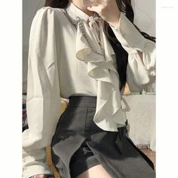 Work Dresses Dress Top Set Summer Autumn Basic Shirts Blouses Women Fashion Long Sleeve Elegant Office Lady Solid White 2 Piece Outfits