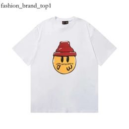 Designer Drawdrew T-shirt Smiling Face Pure Cotton Printed T-shirt Loose Sports Short Sleeve Men's and Women's Street Draw Cute Fashion T Shirt 4390