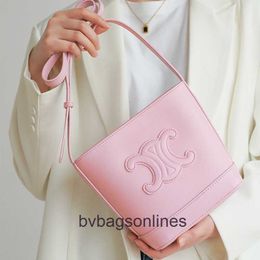 High end Designer bags for women Celli Bucket Bag Womens Crossbody Pink Bag New Commuter Small Bag Genuine Leather Shoulder Bag original 1:1 with real logo and box
