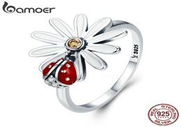 luxury Spring Collection 925 Sterling Silver Flower and Ladybug Wonderland Finger Rings for Women Sterling Silver Jewellery SCR284 7695841