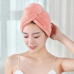 Set Women Bathroom Super Absorbent Quickdrying Thicker microfiber Bath Towel Hair Dry Cap Salon Towel rapid drying hair towel