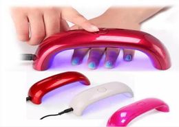 Portable Led Lamp Nail Dryer Mini Nail Rainbow Shaped 9W Curing For Uv Gel Polish Works2067181