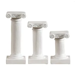 Candle Holders Mini Greek Columns Northern Europe Architecture Statue Vintage For Outdoor