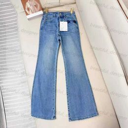 Designer di jeans da donna di lusso prima primavera nuovo stile che cambia gradualmente a colori micro elastico ad alta vita dimagrante micro jeans unici e versatili