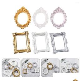 Frames 6 Pcs Mini Po Frame Wedding For Diy Crafts Making Resin Retro Picture Drop Delivery Home Garden Decor Accents Dhwza