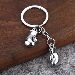 Keychains Taekwondo Keychain Boxing Gloves Men Punch Mini Sandbag Plated Sports Key Rings Keys Gfit For Love Wholesale