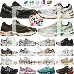 Asicis Gel Shoes Designer Running Shoes Gel Nyc Shoes Platform Sneakers Black Pure Silver Glacier Clay Canyon Mens Womens Marathon GT Outdoor Sports Trainers 866