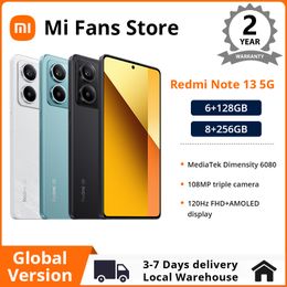 Global Version Redmi Note 13 5G NFC MTK Dimensity 6080 Octa core 108MP camera 120Hz AMOLED display 33W fast charging 5000mAh Battery