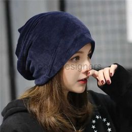 Beanie/Skull Caps Men Women Ladies Velvet Winter Warm Slouch Beanie Ski Hip Hop Hat Cap Spring Oversized Black Skullcap Beanie Hat Hot 2021 d240429