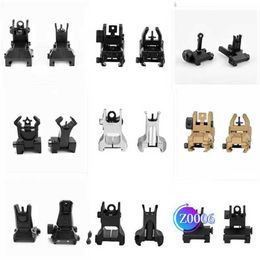 Protective Gears Outdoor Equipment Tactical Accessories 30 Sets Tactical Accessories Folding Flip Up Iron Sight Back Up Set Front Rear Sights for 20mm Rawl NUYH