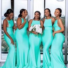 Plus Turquoise Bridesmaid Spaghetti Dresses Mermaid Straps Size Maid Of Honor Gown Country Wedding Party Formal Wear Vestidos