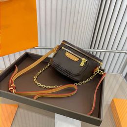 LOUS VUTT Mini Bumbag Designer Fanny Pack Waist Packs Belt Bag for Women Purse Small Chain Coin Bags Lady Clutch Bag Top Quality Genuin Tswp