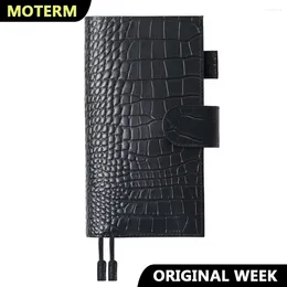 Moterm Arrival Croc Grain Leather Original Weeks Cover For Hobonichi Weeks/ Mega Notebook Diary Planner Organiser