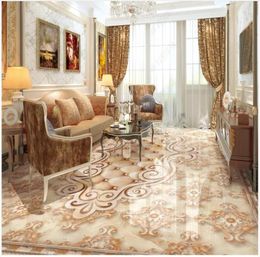 Wallpapers Custom Selfadhesive Waterproof 3d Flooring Wallpaper Wall Stickers European Style Luxury Marble Pattern Tile Parquet F8148074