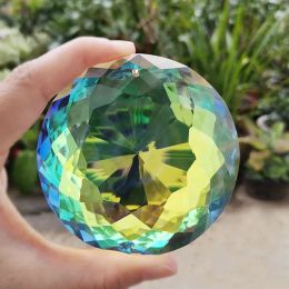 Decorations 76MM Crystal Prism Suncatcher Glass Chandelier Hanging Pendant Accessories Home Wedding Garden Decor Ornament DIY Craft Figurine