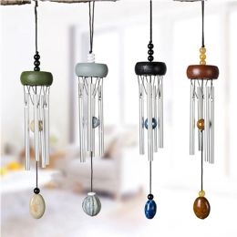 Decorations Home Decor Garden Decoration Wood & Metal Aluminium Tube Pendant Wind Chimes Hanging Ornament Wind Spinner