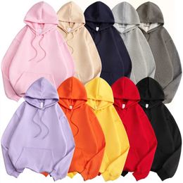 Men's Hoodies Sweatshirts Strt brand mens/womens hoodies autumn casual cotton sweater candy solid color thick H240429
