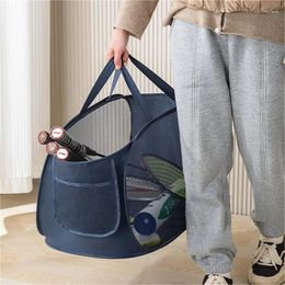 Storage Bags Badminton Racket Bag Sports Foldable With Side Pocket Durable Collapsible Laundry Baskets