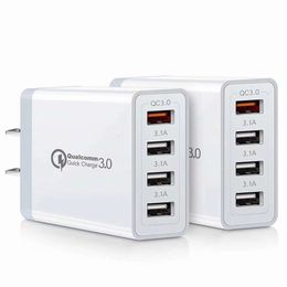 USB Mobile Phone QC3.0 Fast Charging Head 3.1A Four 33W Multi Port Charger