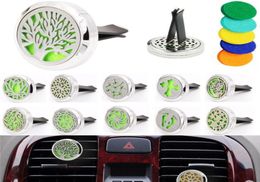 73 Styles Newest Aromatherapy Home Essential Oil Diffuser For Car Air Freshener Perfume Bottle Locket Clip with 5PCS Washable Felt2208005