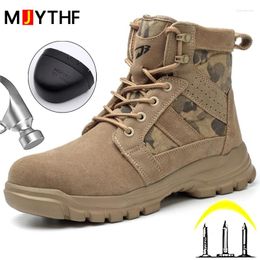 Boots Male Indestructible Shoes Puncture-Proof Safety Steel Toe Work Protective Outdoor Hiking Welder