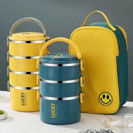Bento Boxes Aldalt Office Worker lunch box large capacity food grade stainless steel container school picnic Q240427