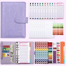 A6 Luxury Budget Planner Notebook With Cash Zipper Envelopes Binder Pockets Cash Wallet For Save Money Organiser 240410