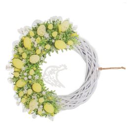 Decorative Flowers Acrylic Garland Flower Wall Hanging Decor Wreath Easter Decoration Artificial Ornament Party Supplies