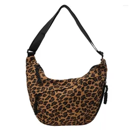 Hobo Leopard Shoulder Bags For Women Fashion Cloth Messenger Large Capacity Crossbody Packages Cute Canvas Female Hobos
