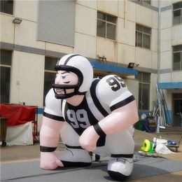 6mH (20ft) with blower inflatable player lawn figure/inflatable bubba player for advertiising