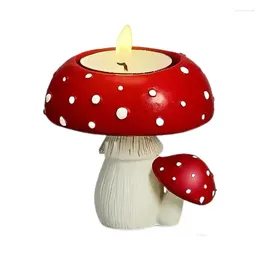 Candle Holders Mushroom Container Decorative Votive Tealight Stand 7Cm/2.75Inch Tea Light Holder Cute Sculptures For Table