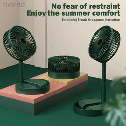 Electric Fans 2000mah Desktop Foldable Fan Portable Household USB Rechargeable 3Speed Mute Fan Electric Adjustable Air Conditioner Cooling Fan d240429