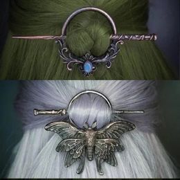 Vintage Metal -Stäbchen Nordic Style Kopfschmuck Gothic Punk Hair Sticks Girls Hair Accessoires für Frauen