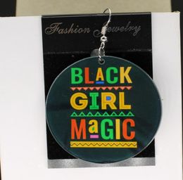 Black Girl Magic earrings afro Personalised Custom Afro Africa Earring Charms 2 Sided Custom Logo Text Picture3528740