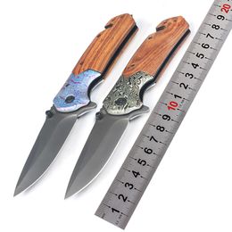 Yangjiang Outdoor Self-defense Hunting Folding Knife X83 Multi-function Tool Pocket Knife 3D Printed Wooden Handle