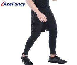 Running Pants Men Shorts And Leggings 2in1 Sportswear Sports Gym Fitness Sport Traning Sportwear For 716049633893