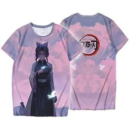 T-shirts New Summer Fashion Anime Devil Killer Kochou Shinobu 3D T-shirt Childrens Casual T-shirt Boys and Girls Unisex Clothing Extra Large T-shirtL2404