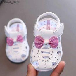 Sandals Summer Baby Shoes Girl Sandals Closed Toe Soft Kids Sandals for Girls Infant Waking Shoes Toddler Firstwalkers CSH1427L240429
