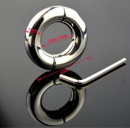 Latest Male Stainless Steel Scrotum Bondage Penis Pendants Ball Oschea Stretcher Testis Rings Cock Delayed Gonobolia Ring Adult Se9916104