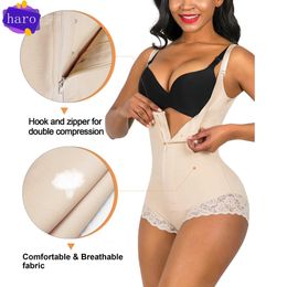 Women's Shapers Fajas Colombiana Short Girdles Triangle With Brooches Bust For Daily And Post-Surgical Use Slimming Sheath Belly Women Butt Lift Y240429