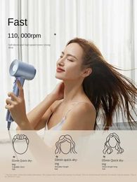 Hair Dryers High speed hair dryer household fast low-noise negative ion care Lefen LF03 -220V Q240429