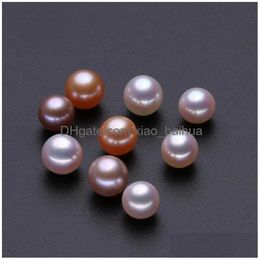 Pearl 4A-Level Particles Bare Beads Bk Natural Freshwater Pearls High-Quality Round Glare Semi-Finished Products Custom Drop Delivery Dhz2Y