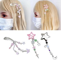 Hair Clips Y2K Star Butterfly Moon Tassels Clip Fashion Accessory For Women Girls