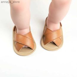 Sandals Baby Anti slip Shoes Summer Girls and Boys Breathable Tassel Design Sandals Soft Soles for Toddlers First Step WalkerL240429