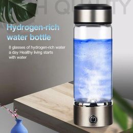 Wine Glasses 420ML Hydrogen Water Ionizer Cup Portable Rechargeable Rapid Electrolysis Purifier Hydrogen-rich Maker Glass Bottle