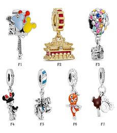 NEW 925 Sterling Silver Fit Charms Bracelets Air balloon Mouse Crown Charms for European Women Wedding Original Fashion Jewelry4321107