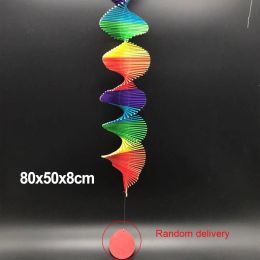 Decorations Colorful Wood Wind Chimes Rainbow Wind Spinner Mobile Chime Lawn Wind Spiral Party Home Decor Garden Ornament Decor DIY Pendant