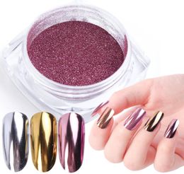 Nail Glitter 1pcs Art Mirror Pigment Dip Rose Gold Shining Chrome Decoration UV Gel Polish JICASX3766476