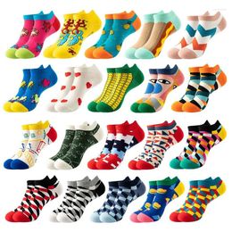 Men's Socks Short Summer Quality Business Casual Spring Color Combed Cotton Woman Boat